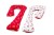 Poduszka ciążowa do karmienia "7", białe serca - czerwone serca