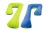 Poduszka ciążowa do karmienia "7", minky, niebieski - zielony