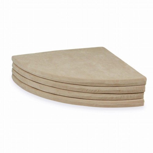 Mata do zabawy okrągła składana 160 cm, Velvet Soft, beżowy