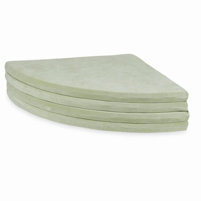 Mata do zabawy okrągła składana 160 cm, Velvet Soft, jasnomiętowy