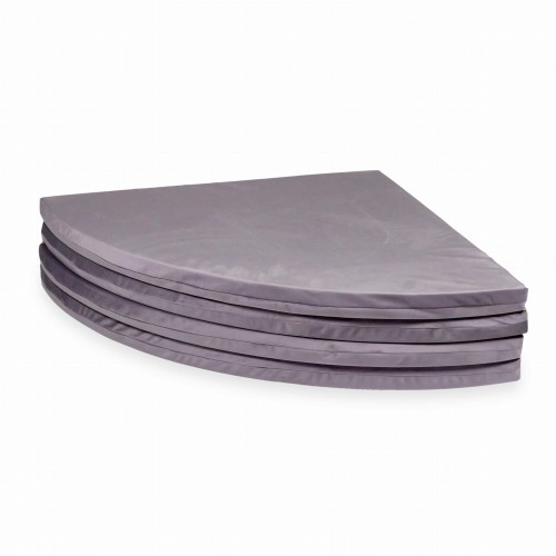 Mata do zabawy okrągła składana 160 cm, Velvet, liliowy