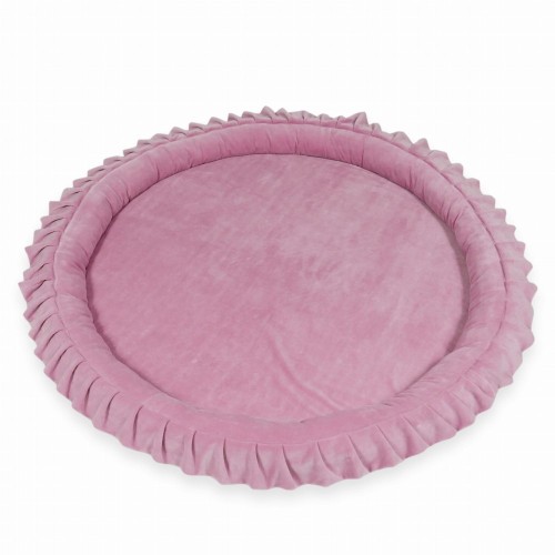 Mata gniazdko 120 cm dla niemowlęcia, Velvet Soft, różowy