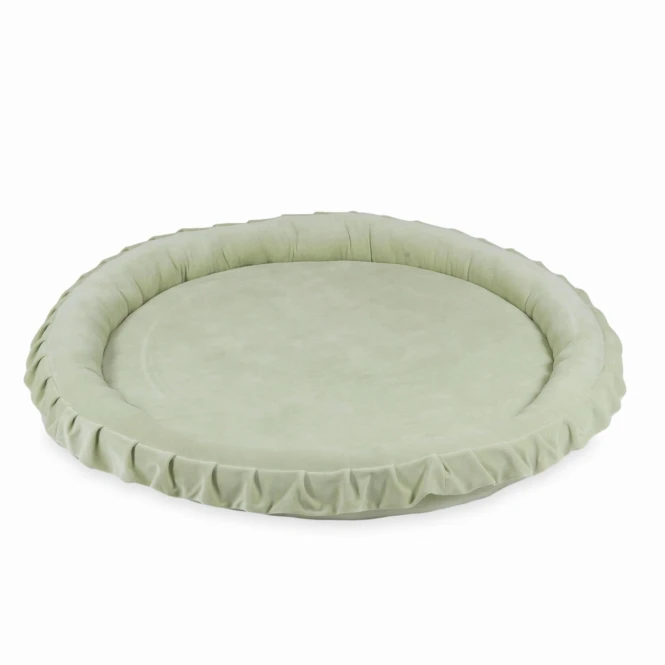 Mata gniazdko 120 cm dla niemowlęcia, Velvet Soft, jasnomiętowy