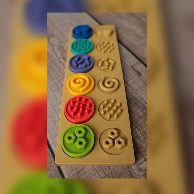 Puzzle sensoryczne kółeczka XL 6 elementów - Mom's Care 6m+