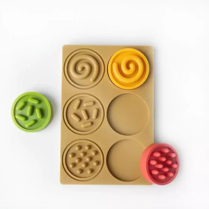 Puzzle sensoryczne kółeczka dla niemowląt 6m+ - Mom's Care