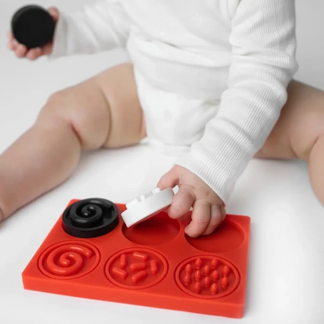 Kontrastowe puzzle sensoryczne kółeczka - Mom's Care 6m+