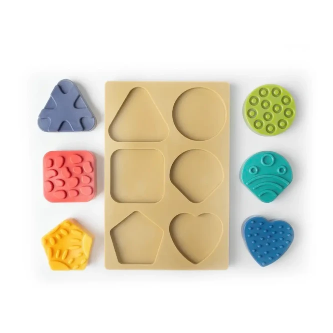Sensoryczne puzzle kształty kontrastowe - Mom's Care 6m+