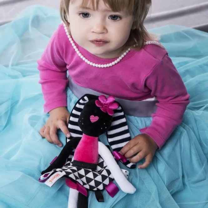 Sensoryczna przytulanka Pani Króliczka 30 cm - Mom's Care 0+