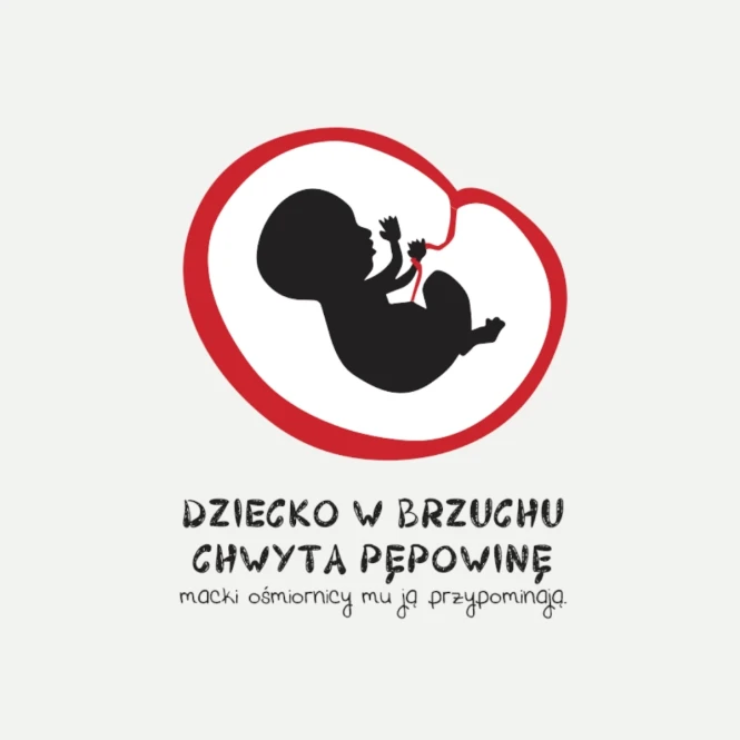 Mini ośmiornica kontrastowa czarno-biała - Mom's Care 0+
