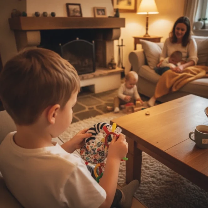 Spirala edukacyjna biało-czarna dla niemowląt - Mom's Care 0+