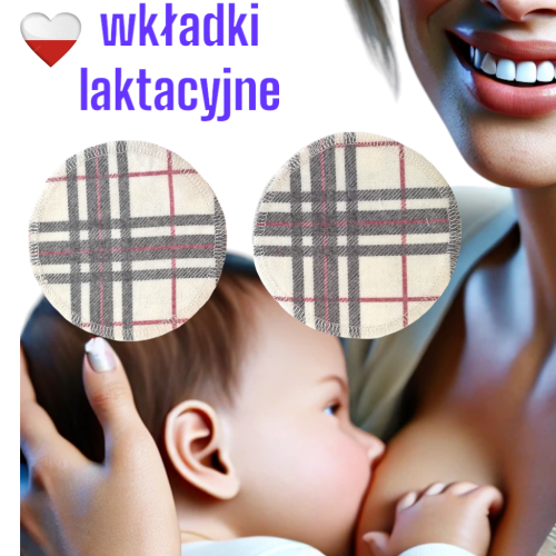 Wkładki laktacyjne wełniane kremowa krata – NappiMe