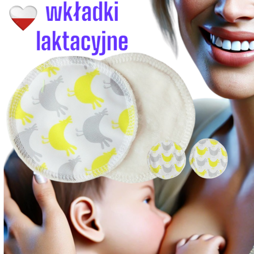 Wkładki laktacyjne PUL bambus kurki – NappiMe
