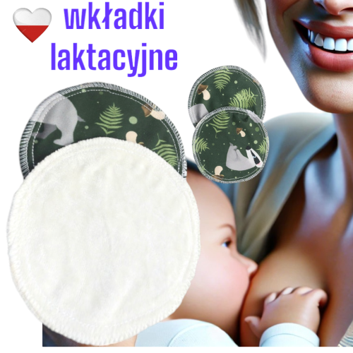 Wkładki laktacyjne PUL bambus borsuki – NappiMe
