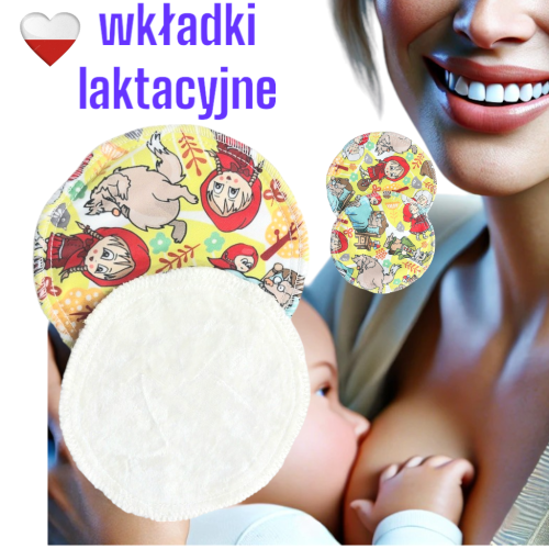 Wkładki laktacyjne PUL bambus czerwony kapturek – NappiMe
