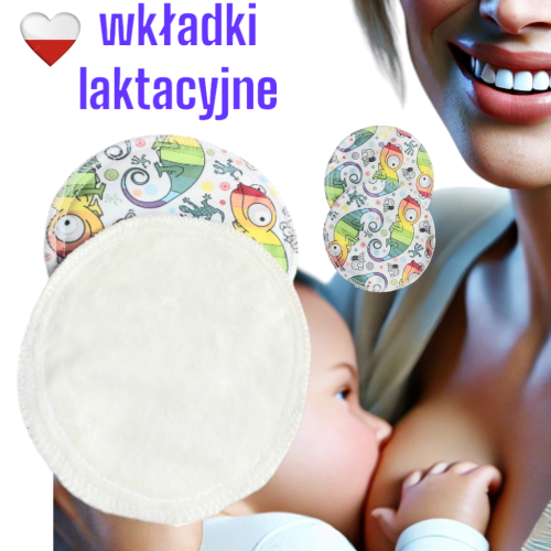 Wkładki laktacyjne PUL bambus kameleony – NappiMe