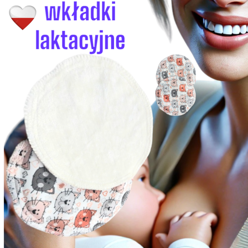 Wkładki laktacyjne PUL bambus koty – NappiMe
