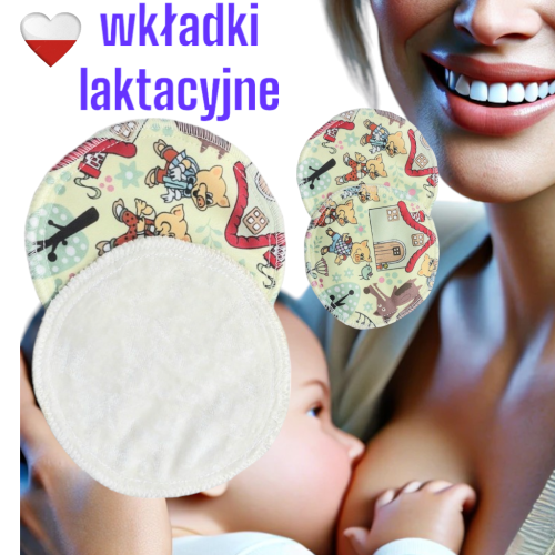 Wkładki laktacyjne PUL bambus trzy świnki – NappiMe