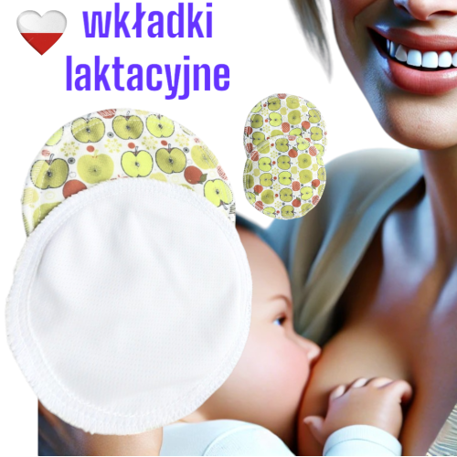 Wkładki laktacyjne PUL coolmax jabłka – NappiMe