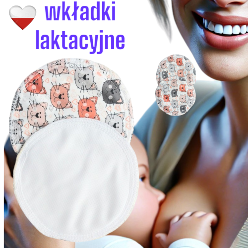 Wkładki laktacyjne PUL coolmax koty – NappiMe