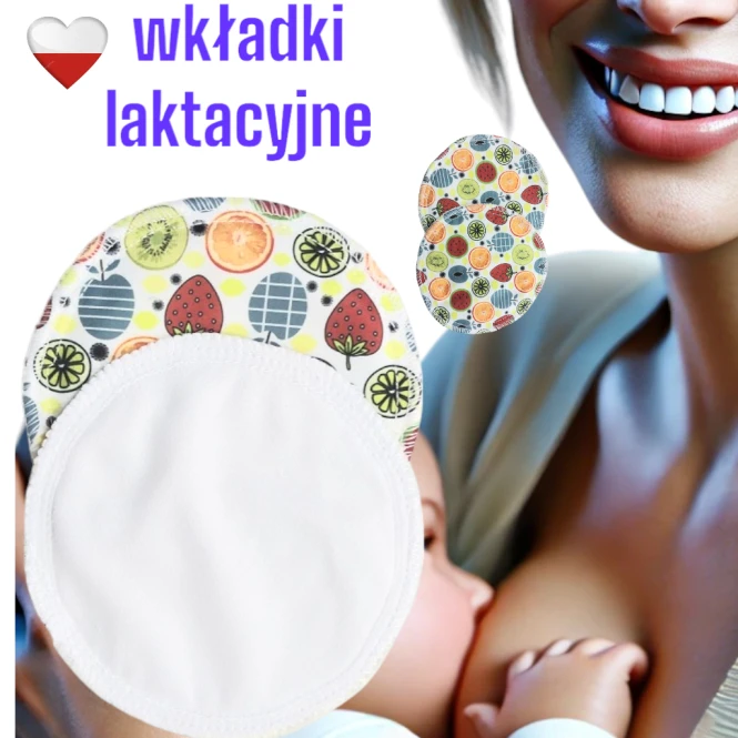 Wkładki laktacyjne PUL coolmax owocowy mix – NappiMe