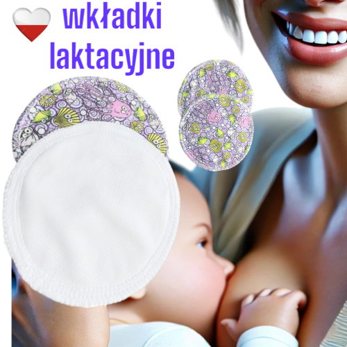 Wkładki laktacyjne PUL coolmax morskie zwierzęta – NappiMe