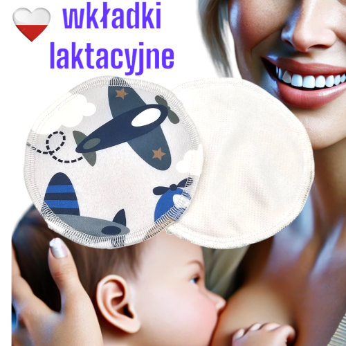 Wkładki laktacyjne PUL coolmax samoloty – NappiMe