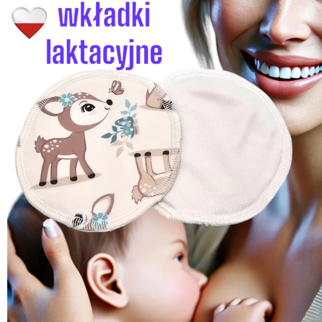 Wkładki laktacyjne PUL coolmax sarenki – NappiMe