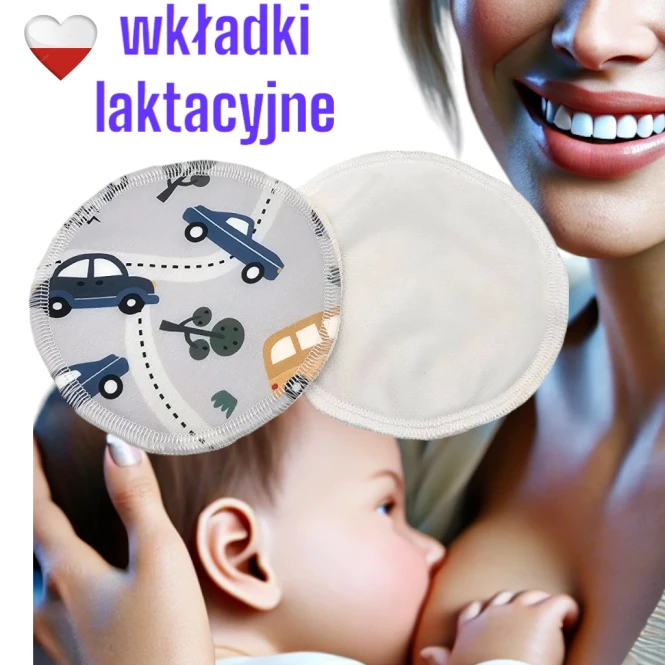 Wkładki laktacyjne PUL coolmax samochody – NappiMe