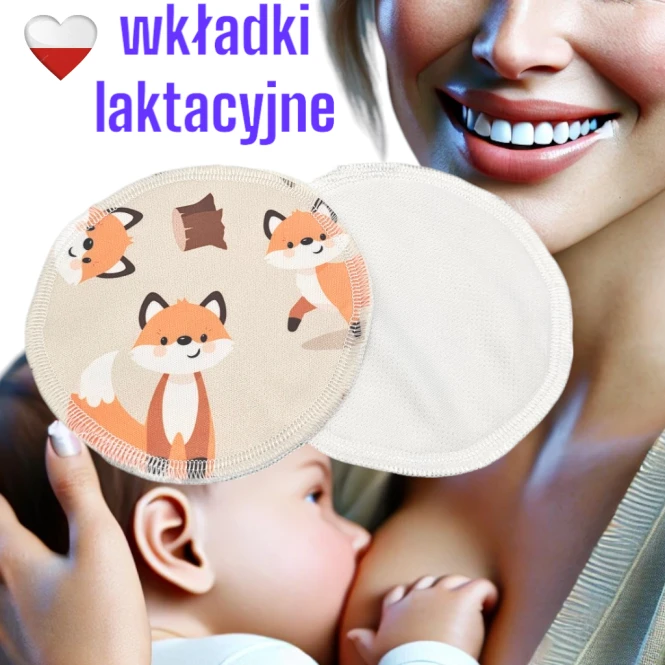 Wkładki laktacyjne PUL coolmax liski – NappiMe