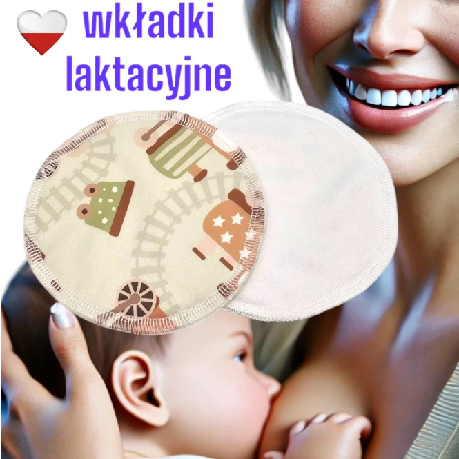 Wkładki laktacyjne PUL coolmax pociągi zielone – NappiMe