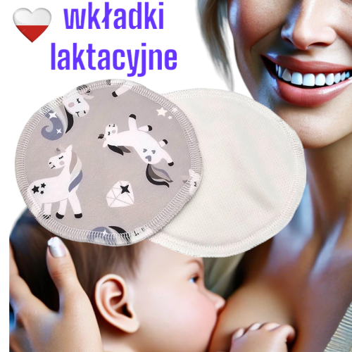Wkładki laktacyjne PUL coolmax jednorożce – NappiMe