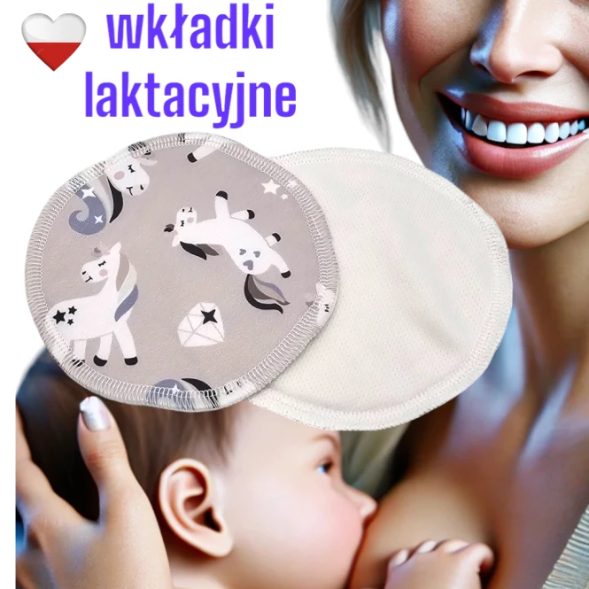 Wkładki laktacyjne PUL coolmax jednorożce – NappiMe