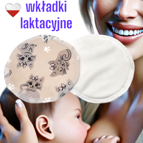 Wkładki laktacyjne PUL coolmax kotki – NappiMe