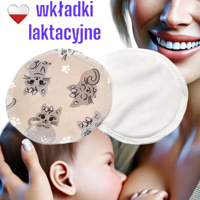 Wkładki laktacyjne PUL coolmax kotki – NappiMe