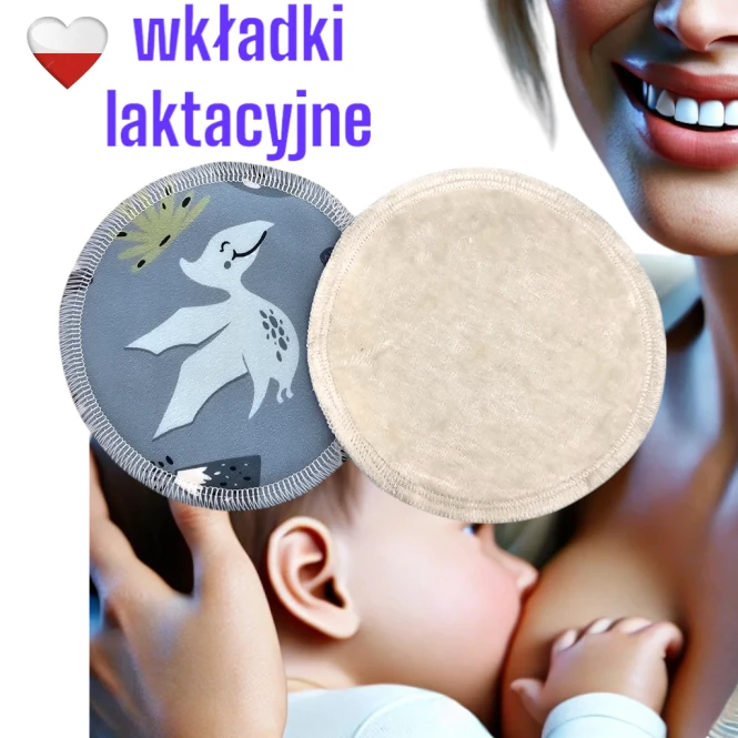 Wkładki laktacyjne PUL bambus dino – NappiMe