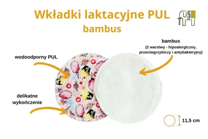 Wkładki laktacyjne PUL bambus króliczki – NappiMe