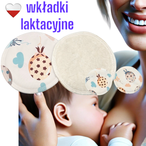 Wkładki laktacyjne PUL bambus balony miętowe – NappiMe