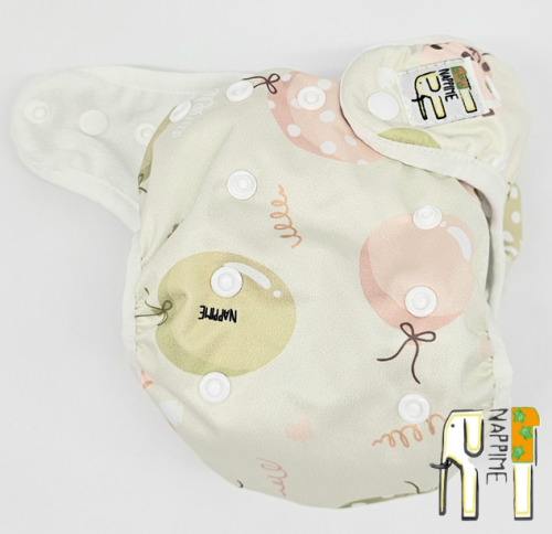 Otulacz PUL balony zielone, pieluszka wielorazowa – NappiMe