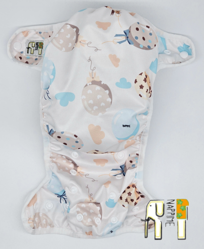 Otulacz PUL balony miętowe, pieluszka wielorazowa – NappiMe