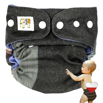 Pielucha wełniana otulacz góry z niebieskim – NappiMe