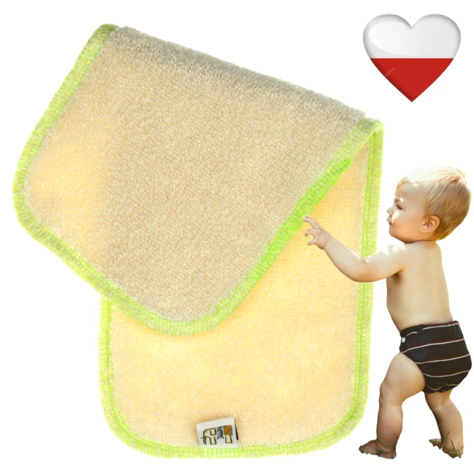Wkład chłonny bambusowy jasna zieleń M 12,5X30 wkłady do pieluch – NappiMe