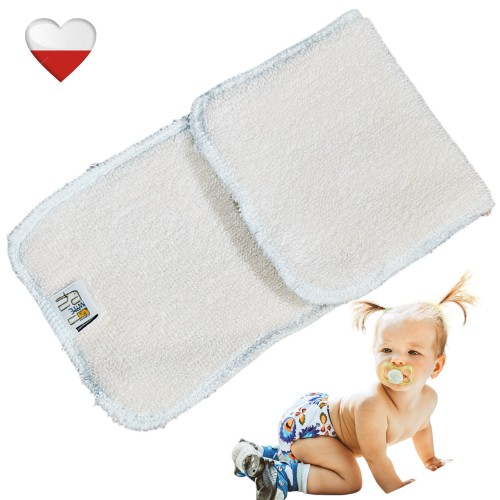 Wkład chłonny bambusowy jasny błękit M 12,5x34 wkłady do pieluch – NappiMe