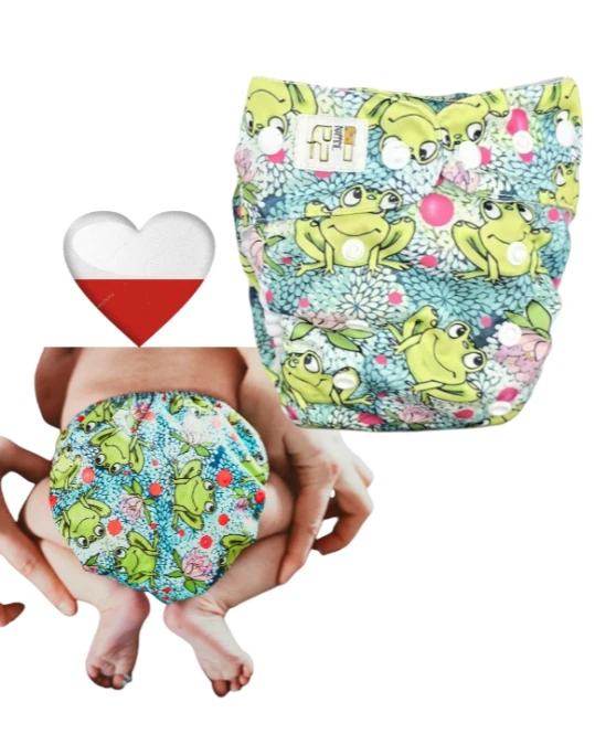 Mini kieszonka coolmax żaby, pieluszka wielorazowa – NappiMe