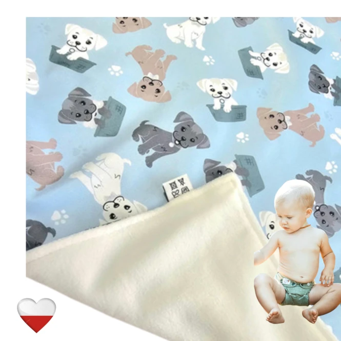 Mata do przewijania pieski niebieskie – NappiMe