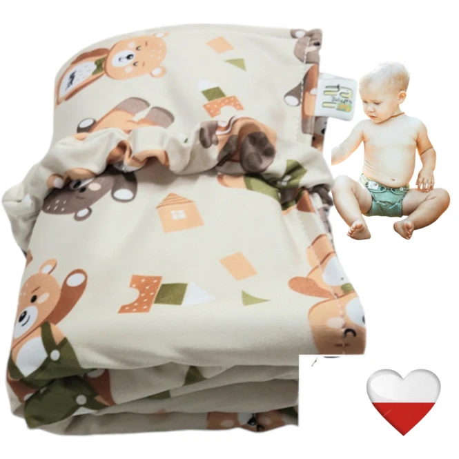 Mata do przewijania misie zielone – NappiMe