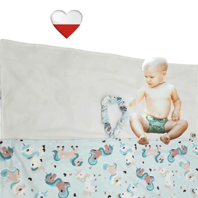 Mata do przewijania jednorożce miętowe – NappiMe