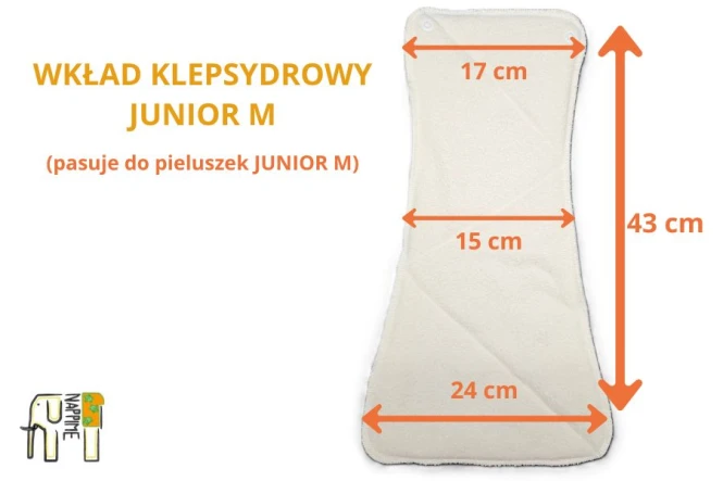 Wkład chłonny bambusowy klepsydrowy junior m – NappiMe