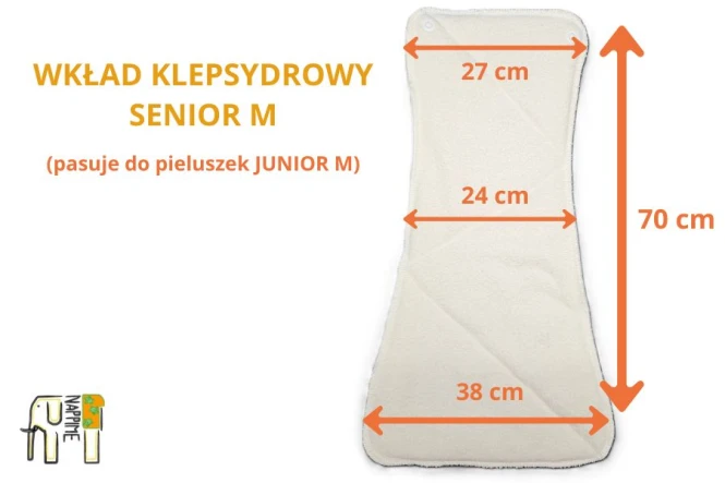 Wkład chłonny bambusowy klepsydrowy senior m – NappiMe