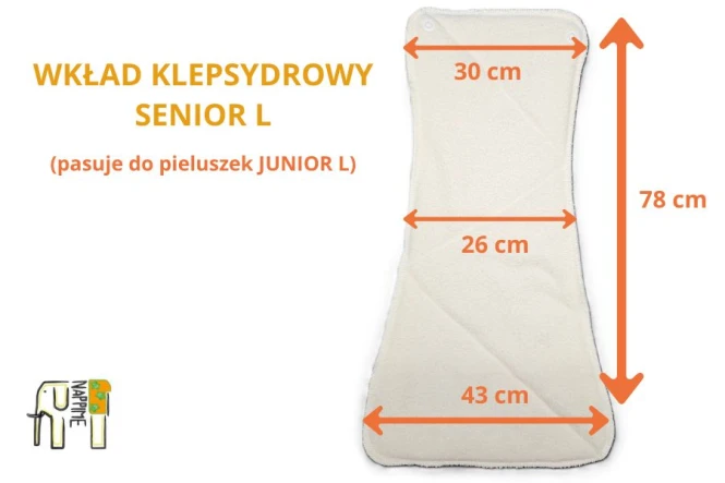 Wkład chłonny bambusowy klepsydrowy senior l b – NappiMe