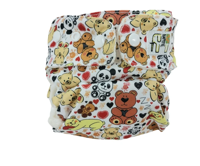 Kieszonka bambus misie, pieluszka wielorazowa – NappiMe